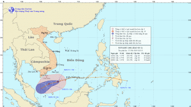 Bão số 1 cách đảo Côn đảo khoảng 350km về phía Đông Đông Nam