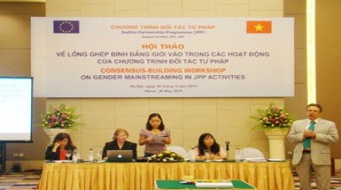 Lồng ghép bình đẳng giới trong lĩnh vực Tư pháp và Pháp lý
