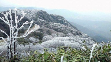 Cao Bằng: Xuất hiện băng tuyết trên đỉnh núi Phia Oắc