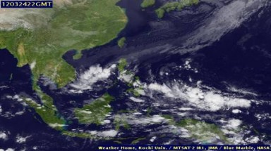 Vùng áp thấp hình thành trên vùng biển phía Đông