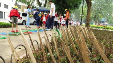Hà Nội:Cắm chông trong vườn hoa để… ngăn chó
