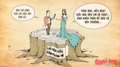 Hoa hậu bảo vệ môi trường sau khi... phá rừng
