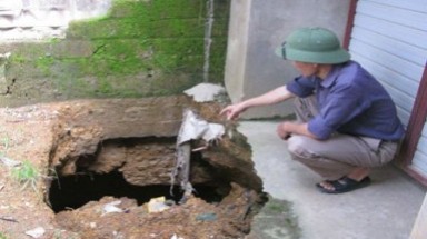 Sụt đất ở Phú Thọ không phải hiện tượng lạ !