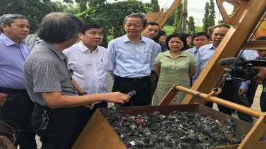  Chủ tịch UBND TPHCM Nguyễn Thành Phong thăm và làm việc tại nhà máy điện rác Gò Cát