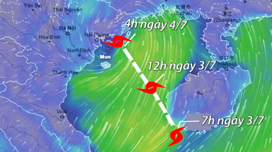 Rạng sáng 4/7, bão Mun đổ bộ các tỉnh Quảng Ninh - Nam Định