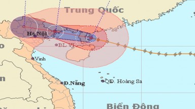  Bão số 5 suy yếu thành vùng áp thấp