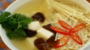 Canh nấm chay cho ngày lễ Vu Lan