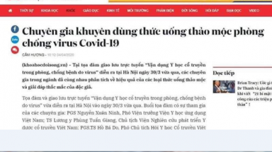Bộ Y tế: Cẩn trọng thông tin "trà thanh nhiệt Dr Thanh dự phòng COVID-19"