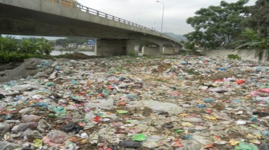 Hà Nam: Chân cầu Kiện Khê ngập rác