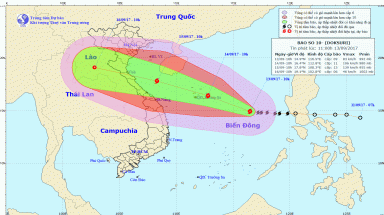 TIN BÃO TRÊN BIỂN ĐÔNG (CƠN BÃO SỐ 10)