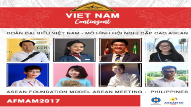 Bạn trẻ Việt Nam tham dự Hội nghị mô phỏng Hội nghị cấp cao ASEAN