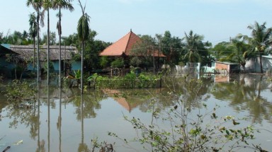  TPHCM:  Vỡ bờ bao, hàng trăm hộ dân ngập nặng