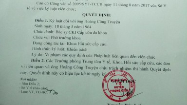 Công văn yêu cầu xử lý bác sĩ 'nói xấu' bộ trưởng 'có vấn đề'?