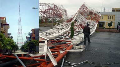  Tháp truyền hình đổ do không đúng chuẩn
