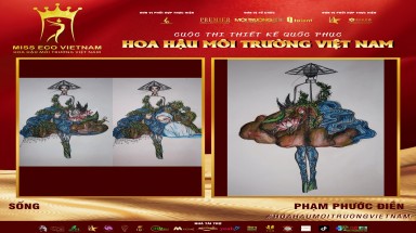 Tác phẩm dự thi thiết kế Quốc phục dành cho đại diện Việt Nam tại Miss Eco (QP 043: Sống)