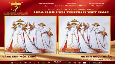 Tác phẩm dự thi thiết kế Quốc phục dành cho đại diện Việt Nam tại Miss Eco: QP 047 -Vàng Son Một Thuở