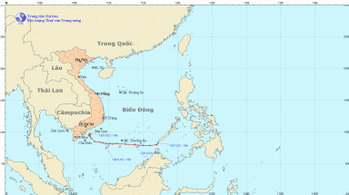 Áp thấp nhiệt đới đã suy yếu thành một vùng áp thấp