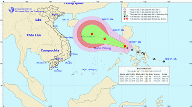 Sáng ngày 10/11, bão Haikui sẽ đi vào biển Đông