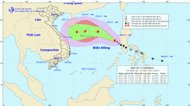 TIN BÃO TRÊN BIỂN ĐÔNG: CƠN BÃO SỐ 13