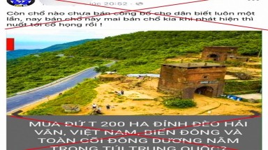 Tỉnh Thừa Thiên - Huế nói thông tin bán 200 ha đất ở núi Hải Vân cho người Trung Quốc là bịa đặt