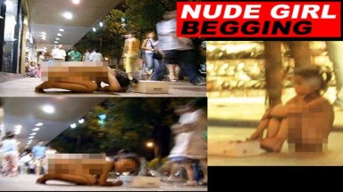 Phẫn nộ vì bé gái ăn xin trần truồng
