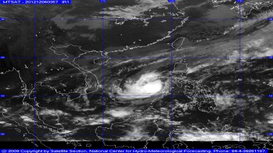 Bão số 9 đang cách đảo Song Tử Tây (Trường Sa) khoảng 270 km