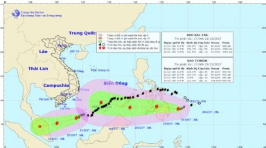 Bão số 15 vẫn chưa tan, bão số 16 đang tiến dần vào Biển Đông