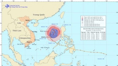 Tin bão Biển Đông ( Cơn bão số 9) vào lúc 21h30