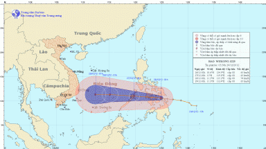 Tin cơn bão Wukong gần biển Đông