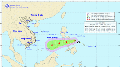 TIN BÃO GẦN BIỂN ĐÔNG: CƠN BÃO KAI-TAK