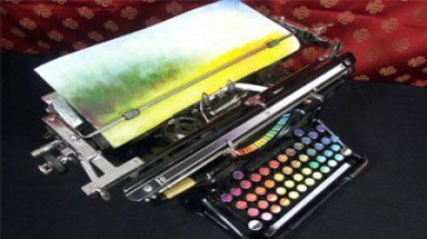  Vẽ tranh độc đáo bằng... máy đánh chữ