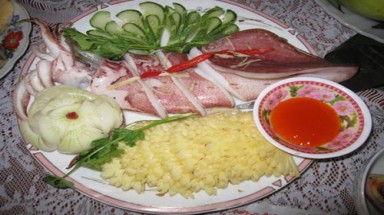 Thơm ngon mực hấp gừng