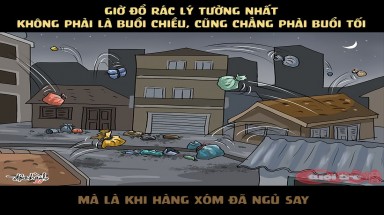 Giờ đổ rác lý tưởng là mấy giờ?