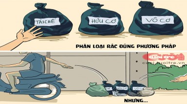Phân loại rác đúng phương pháp cũng như không