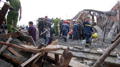  Phú Yên: Sập sàn bêtông, 1 người chết, 3 người bị thương