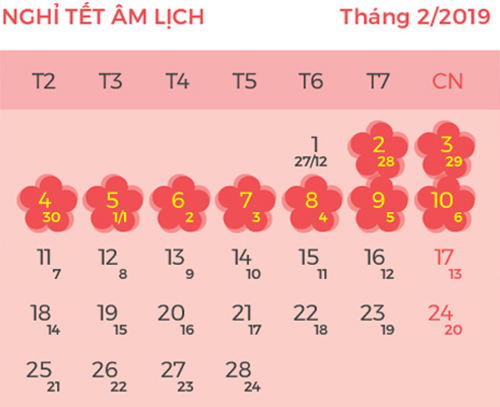 Lịch[-]nghỉ[-]Tết[-]Nguyên[-]đán[-]Kỷ[-]Hợi[-]là[-]9[-]ngày