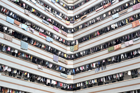 Clothing[-]hung[-]out[-]to[-]dry[-]on[-]a[-]sunny[-]day[-]at[-]Zhanjiang[-]Normal[-]University[-]in[-]Zhanjiang,[-]Guangdong[-]province,[-]China,[-]March[-]5.[-]ChinaFotoPress/Zuma[-]Press