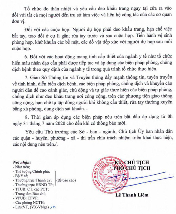 TP.HCM:[-]Từ[-]0g[-]đêm[-]nay[-]31-7,[-]cấm[-]tụ[-]tập[-]30[-]người,[-]đóng[-]cửa[-]bar,[-]vũ[-]trường
