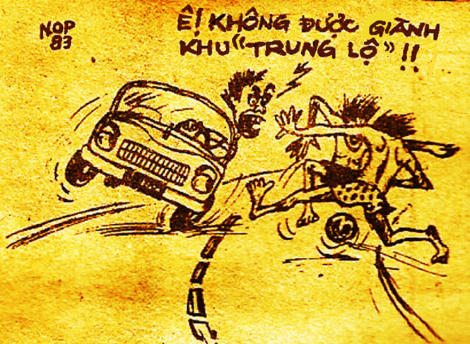 "Giành[-]lại[-]vỉa[-]hè"[-]qua[-]tranh[-]biếm...[-]40[-]năm[-]trước