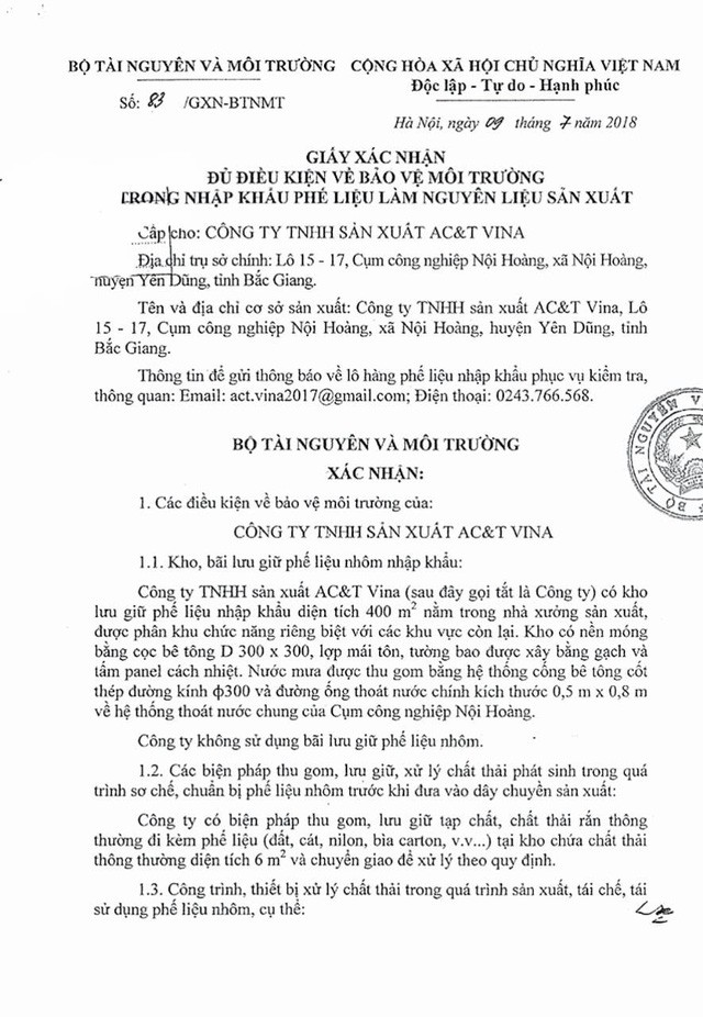 Sẽ[-]làm[-]rõ[-]một[-]doanh[-]nghiệp[-]chưa[-]đủ[-]điều[-]kiện[-]đã[-]được[-]cho[-]phép[-]nhập[-]khẩu[-]phế[-]liệu?