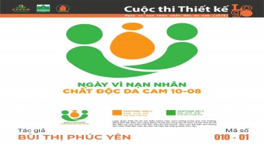  Tác phẩm tham dự cuộc thi thiết kế Logo "Ngày Vì nạn nhân chất độc da cam (10/8)" mã số 010-01