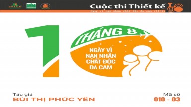  Tác phẩm tham dự cuộc thi thiết kế Logo "Ngày Vì nạn nhân chất độc da cam (10/8)" mã số 010-03