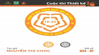  Tác phẩm tham dự cuộc thi thiết kế Logo "Ngày Vì nạn nhân chất độc da cam (10/8)" mã số 034-01