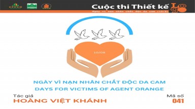  Tác phẩm tham dự cuộc thi thiết kế Logo "Ngày Vì nạn nhân chất độc da cam (10/8)" mã số 041