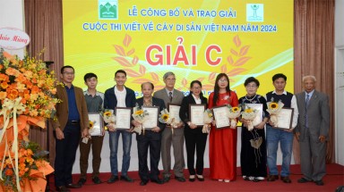 Danh sách 25 Giải thưởng của Cuộc thi viết về Cây Di sản Việt Nam năm 2024