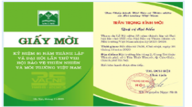  VACNE: Mời tham dự Lễ Kỷ niệm 35 năm thành lập và Đại hội lần thứ VIII